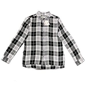 NWT SO Perfect Shirt Rayon Long Sleeve Button Up Relaxed Fit Women’s Size Small